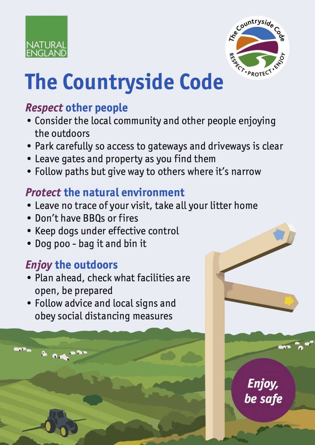Free Printable Countryside Code Worksheets